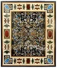 Marquetry Art Meeting Table , Marble Cafeteria Table Top , Marble Dining Table