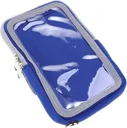 Veemoon Running Arm Pouch Zipper Cell Phone Bag for 6 Inch Screen High-Elastic Belt Earphone Cord Hole Outdoor Storage Pouch