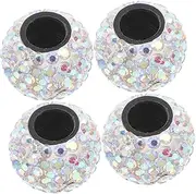 BESTYASH 4Pcs Bling Crystal Tire Valve Stem Caps Dustproof Car Accessories Easy to Install Sparkly Valve Covers for Enhanced