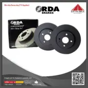 RDA Pair Front Disc Brake Rotor Slotted & Dimpled For Hyundai Veloster FS 1.6L