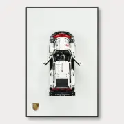 Classic Leather Wall Mount Display for LEGO® Technic™ Porsche White