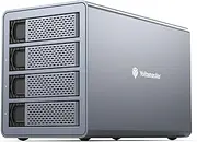 Yottamaster 4 Bay RAID Hard Drive Enclosure, 150W Aluminum USB3.0 RAID Enclosure for 3.5 & 2.5 Inch SATA HDD/SSD, Support 72TB(4x18TB) Direct Attached Storage DAS RAID1/5/10/JBOD/CLONE [FS4RU3]