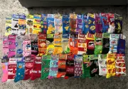 Novelty socks. Candy, soda, food, chips. Graphic Crew socks