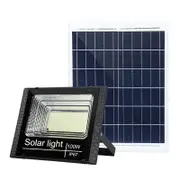 Ozoffer 100W LED Solar Light Street Flood Sensor Remote Outdoor Garden Security Lamp