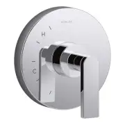 K-TS73115-4-CP Composed Valve Trim with Lever Handle For Rite-Temp Pressure-B...