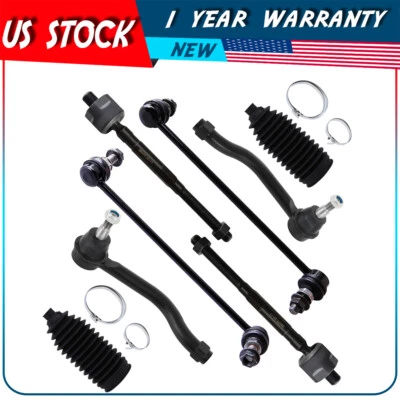8x Front Tie Rod End Sway BarRack and Pinion Bellow For 2009-2014 Nissan Murano (for: Nissan)