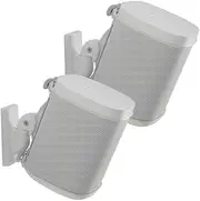 Sanus Adjustable Speaker Wall Mounts Designed for SONOS ONE, Play:1 & Play:3 - Pair (White)