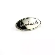 Metal Bag Label Oval Handmade In Nickel EBLBL-2NL