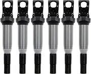6 PCS Ignition Coil 12138616153 12137594596 Compatible For Bmw N52N N54 E60 E90 F10 N20 Engine 520Li/525Li/535Li/ 740Li/X1/X3(6 PCS)