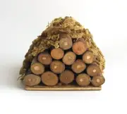 dollhouse doll house miniature STACK OF FIREWOOD WOOD PILE WITH MOSS