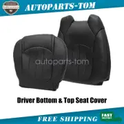 Fits 2008-2012 Buick Enclave Driver Bottom & Top PERF Leather Seat Cover Blk