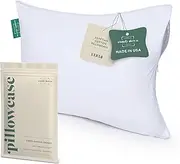 ComfyDown Pillowcase for Toddler & Travel Pillows Breathable, 100% Cotton, 400-Thread Count, Zipper Closure - Made in USA - 13"x18"