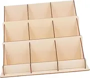 Homoyoyo DIY Wooden Card Display Stand Multi Tiered Business Card Rack for Office Desks Retail Counters Sturdy Portable Elegant Design for Postcards Stickers Display