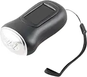 Solar Torch, Wind-Up Camping Torch, Portable Hiking, Waterproof Bright Light, Hand Crank Rechargeable Solar Flashlight, 3.54x1.97x1.34 Inches for Outdoor