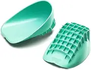Heavy Duty Heel Cups for Heel Pain Relief & Support - Gel Cushion Shoe Inserts for Severs Disease & Plantar Fasciitis - Strong Honeycomb Pad for Women, Men, Kids (Green, S)