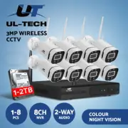 UL-tech 3MP Wireless CCTV Security Camera System 8CH NVR WiFi Home Outdoor 1-2TB
