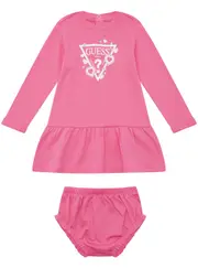 GUESS Pink Long Sleeves and Panties Set Size: 12M, Cotton