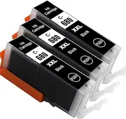 [TAAUS] Compatible Canon 680 Ink Cartridge Replacement PGI-680XXL 680XL for Canon PIXMA TR8660a TS6160 TS6260 TR7560 TR8560 TR8660 TS8160 TS8260 TS9160 TS9560 TS706 Printe (3 Black)