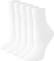 [Irisbear] Crew Socks for Women Bamboo Quarter Crew Socks Aesthetic Soft Lightweight Ankle Dress Socks