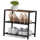 Shoe Rack, 3-Tier Small Shoe Shelf with Dense Metal Mesh, Durable Industrial