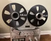 10.5 inch Metal Reels Akai Pair Black
