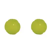 2x Rosewood Round Glow in the Dark Ball Pet Dog Chew Interactive Play Toy Green