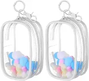 Mity rain 2PCS Clear Figure Display Bag with Keychain for Sonny Baby, Blind Box Display Case, Great Carrying Case Gift for Mini Figure/Doll Collectors