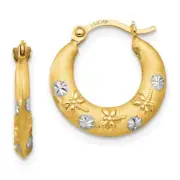 Madi K Kid's Earrings 14k Yellow Gold with Rhodium Wire and Clutch