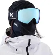 Anon M4S Cylindrical Goggle + MFI Face Mask in Black Perceive Variable Blue + Perceive Cloudy Pink