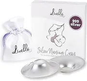 Livella Silver Nursing Cups - Protect and Soothe Sore and Irritated Nipples - Medical Device Made in Germany - Nursing Cups 2 Pcs- Solid 999 Silver - Free of Copper and Nickel
