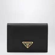 [Prada] Black Saffiano leather small wallet One size Black