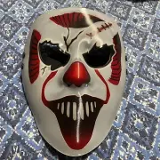 Scary Clown Mask Plastic Adjustable Light Up Adult