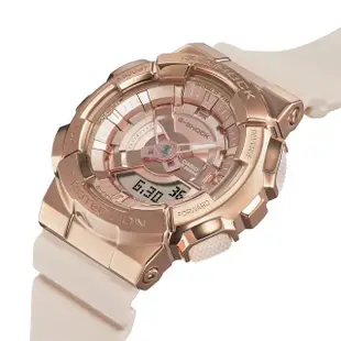 【CASIO 卡西歐】G-SHOCK ITZY留真配戴款 粉紅金優雅手錶 女錶(GM-S110PG-4A)
