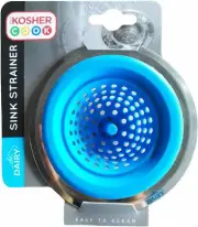 KOSHER COOK Blue Silicon Kitchen Sink Strainer Debris Remover - Easy To Clean