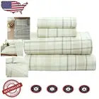 Full Size 4-Piece Deep Pocket Bedding Set - Checkered Design, Warm & Comfy