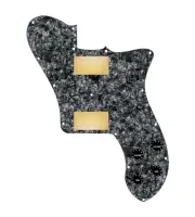 920D Custom 72 Deluxe Tele Loaded Pickguard With Gold Smoothie Humbuckers, Bl...