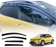 OAD4X4 Weathershields Compatible with KIA Stonic 2021-Onwards, Weather Shields Window Visors Wind Deflectors Sun Rain Guard 4PCS Set