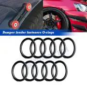 Bumper Fender Quick Release Fasteners Replacement Rubber Bands O-Rings 10pcs (for: Honda Civic)