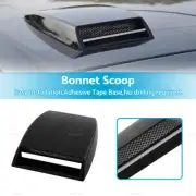 Universal Car Air Flow Intake Scoop Bonnet Hood Cover Black ABS Plastic