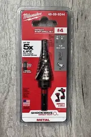Milwaukee SHOCKWAVE #4 Impact Step Drill Bit (48-89-9244) 3/16"-7/8"