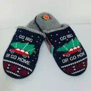 Tipsy Elves x Reef Collaboration GO BIG OR GO HOME Men's 11 Holiday Slippers