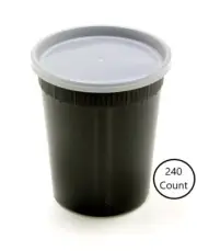 Pactiv YSD2532B 32 Ounce Microwavable Food Container with Lid | 240/Case