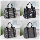 Handbag Floral Print Lunch Bag Large Capacity Portable Ice Pack