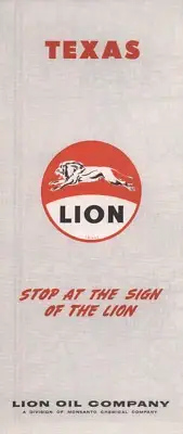 1960 Lion Road Map: Texas NOS