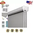 Elegant Thermal Insulated Blackout Roller Shades - 30''W x 68''H, Easy Install