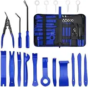 MMOBIEL 19 Pcs Auto Trim Removal Tool Set for Easy Scratchfree Removal of Car Door Panels, Fasteners, Molding, Dashboards and Wheel Hubs Incl. Sturdy Storage Bag