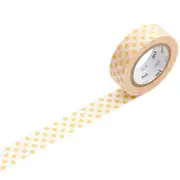 mt Patterns Washi Paper Masking Tape: 3/5 in. x 33 ft. (Dot Apricot)