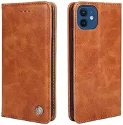 MojieRy Phone Cover Wallet Folio Case for Samsung Galaxy A70, Premium PU Leather Slim Fit Cover for Galaxy A70, 3 Card Slots, Well Fit, Brown