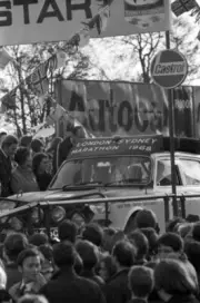 Graham Hill David Corbett Geoff Mabbs BMC 1800 London Sydney Rally 1968 Photo