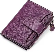 [SENDEFN] Small Wallet for Women Genuine Leather Bifold Compact RFID Blocking Small Womens Wallet